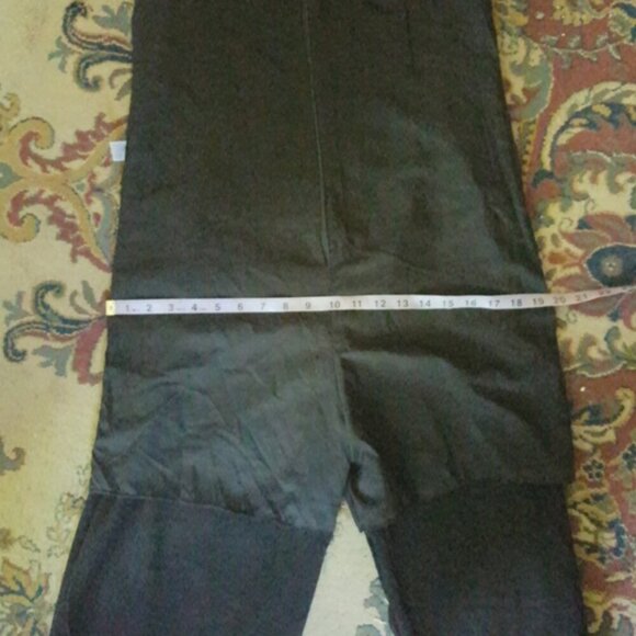 Wide leg cropped black overalls, jumpsuit, contemporary, minimalist - Picture 5 of 9